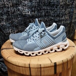 On Running Women's Blue Gray Athletic Shoes